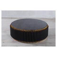 Pan Emirates Gregorian Metal & Glass Coffee Table (109 x 109 x 36 cm)