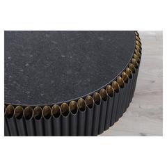 Pan Emirates Gregorian Metal & Glass Coffee Table (109 x 109 x 36 cm)