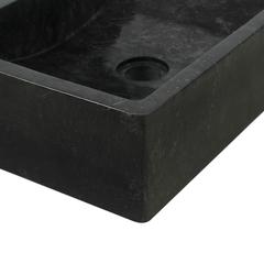 vidaXL Sink 45x30x12 cm Marble Black