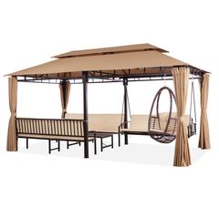 Ajanta All-In-One Steel Gazebo Danube Home (490 x 250 x 300 cm)