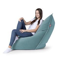 Lanny Mini Sloppy Velvet Bean Bag (Turquoise, 120 x 140 cm)