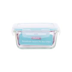 Taliona Boro Pro Borosilicate Glass Food Container (570 ml, Square)