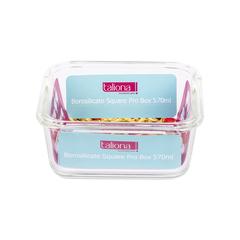 Taliona Boro Pro Borosilicate Glass Food Container (570 ml, Square)