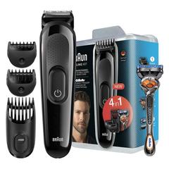 Braun 4-In-1 Styling Kit Beard Trimmer W/Gillette Fusion 5 Razor, SK 3000