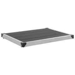 vidaXL Garden Shower with Grey Base 220 cm Aluminum (80 x 62 x 5 cm)