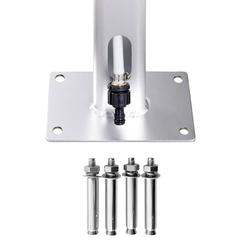 vidaXL Garden Shower with Grey Base 220 cm Aluminum (80 x 62 x 5 cm)