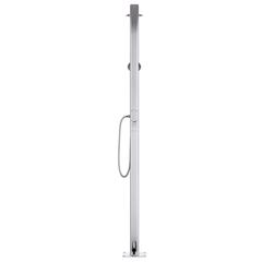 vidaXL Garden Shower with Grey Base 220 cm Aluminum (80 x 62 x 5 cm)