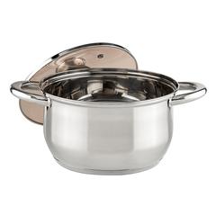 Muhler Stainless Steel Cooking Pot W/Glass Lid, MR-462 (26 x 15 cm, 7 L)