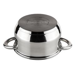 Muhler Stainless Steel Cooking Pot W/Glass Lid, MR-462 (26 x 15 cm, 7 L)