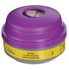 Honeywell North 7583P100L Industrial Safety Acid Gas & Organic Vapor Cartridge W/P100 Filter