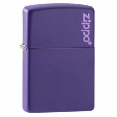 Zippo Classic Zippo Logo Windproof Lighter, 237ZL (Purple Matte)