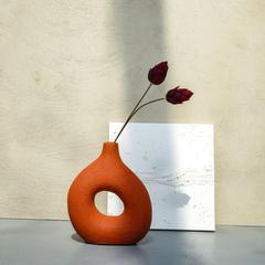 Wood Culture Athena Terracotta Vase (30 x 11 x 33 cm)