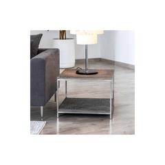 PAN Emirates Bamileke Wood End Table W/Shelf (61 x 61 x 46 cm)