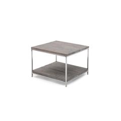 PAN Emirates Bamileke Wood End Table W/Shelf (61 x 61 x 46 cm)