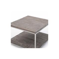 PAN Emirates Bamileke Wood End Table W/Shelf (61 x 61 x 46 cm)