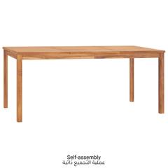 Solid Teak Wood Garden Dining Table vidaXL (180 x 90 x 77 cm)