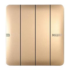 Milano 10A 4 Gang 2 Way Switch Gd Ps (3 x 3 cm)