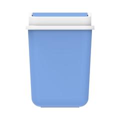 Cosmoplast Plastic Swivel Waste Bin W/Swing Lid (15 L, Sky Blue)