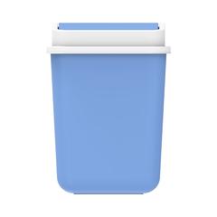 Cosmoplast Plastic Swivel Waste Bin W/Swing Lid (15 L, Sky Blue)