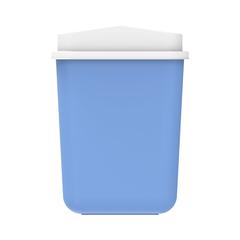 Cosmoplast Plastic Swivel Waste Bin W/Swing Lid (15 L, Sky Blue)