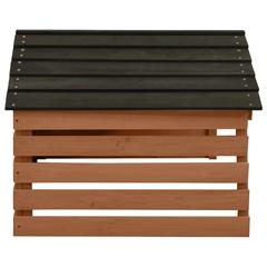 سقيفة مرآب جزازة العشب خشبية فيدا إكس إل (78 × 74 × 54 سم ، أسود / بني)