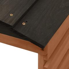 سقيفة مرآب جزازة العشب خشبية فيدا إكس إل (78 × 74 × 54 سم ، أسود / بني)