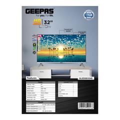 Geepas 32" Slim LED TV, GLED3201EHD