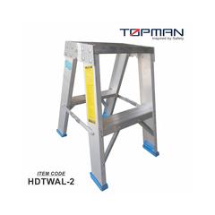 Topman Aluminum Heavy Duty 2-Step Double Sided Ladder, Hdtwal2 (58 x 39 x 23 cm)