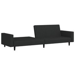 vidaXL 2-Seater Sofa Bed Black Velvet