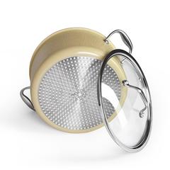 Fissman Brigitte Stainless Steel Stockpot W/Glass Lid (24 cm)