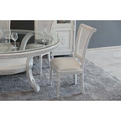 Pan Emirates New Paris Fabric Wood & Rattan Dining Chair (55 x 63 x 106 cm)