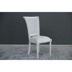Pan Emirates New Paris Fabric Wood & Rattan Dining Chair (55 x 63 x 106 cm)