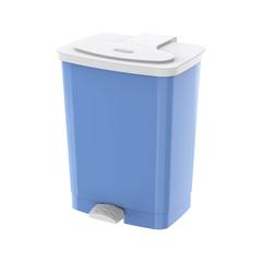 Cosmoplast Plastic Step-on Waste Bin W/Pedal (17 L, Sky Blue)