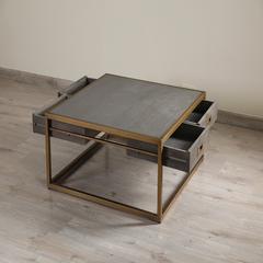 Pan Emirates Bulanburg Wood & Metal Coffee Table W/Drawer (90 x 90 x 39 cm)