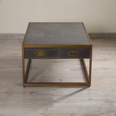 Pan Emirates Bulanburg Wood & Metal Coffee Table W/Drawer (90 x 90 x 39 cm)