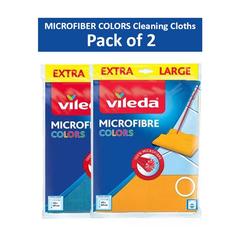 Vileda Colors Microfiber Floor Cleaner Cloths (48 x 60 cm, Pack of 2)