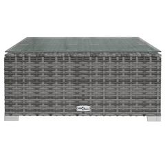 vidaXL 12 Piece Garden Lounge Set with Cushions Poly Rattan Grey 60 x 60 x 30 cm