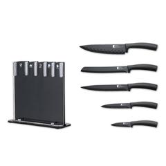 Bergner Seki Non-Stick Stainless Steel Knife Set W/Stand (6 Pc.)