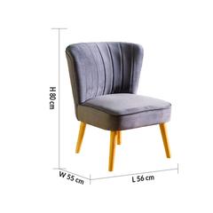 Danube Home Gord Wood & Fabric Accent Chair (64 x 66 x 80 cm)