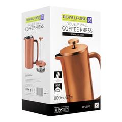 Royalford Stainless Steel French Press Coffee Maker (800 ml)