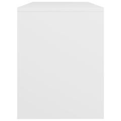 كرسي طاولة تزيين خشب هندسي أبيض 70x35x45 سم