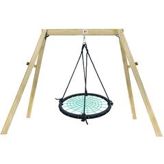 Dynamic Sports Masked Weaver Wooden Nest Swing Set
