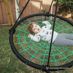 Dynamic Sports Masked Weaver Wooden Nest Swing Set
