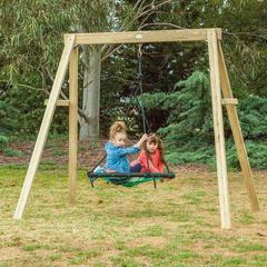 Dynamic Sports Masked Weaver Wooden Nest Swing Set