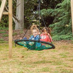 Dynamic Sports Masked Weaver Wooden Nest Swing Set