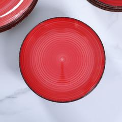 Danube Home Stoneware Dinner Set (Cherry Red, 16 Pc.)