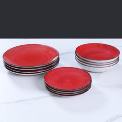Danube Home Stoneware Dinner Set (Cherry Red, 16 Pc.)