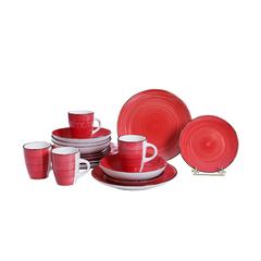 Danube Home Stoneware Dinner Set (Cherry Red, 16 Pc.)