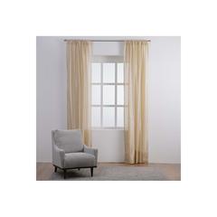 Pan Emirates Kelby 2 Piece Jacquard Sheer Curtain Set (130 x 300 cm, Gold)