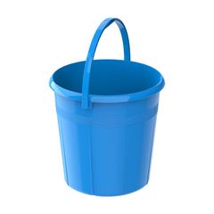 Cosmoplast DX Round Plastic Bucket W/Handle (15 L, Light Blue)